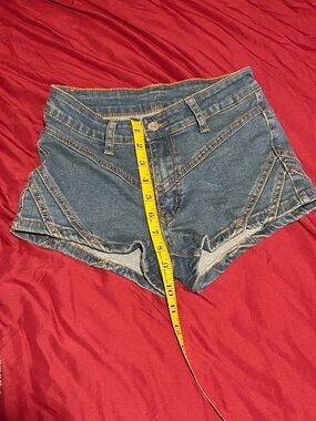 Denim Low-Waist Women’s Shorts - Blue